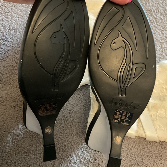 NEW Baby Phat VTG White Rabbit Fur-Trim Studded Women's Tall Boots Shoes Y2K, 9 - Picture 10 of 11